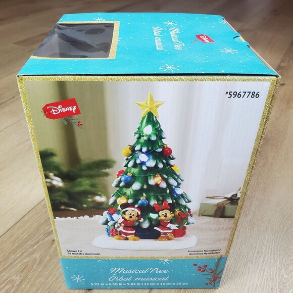 NEW 2024 Disney Mickey & Minnie 10" LED Musical Christmas Tree 8 Classic Songs - Picture 2 of 12